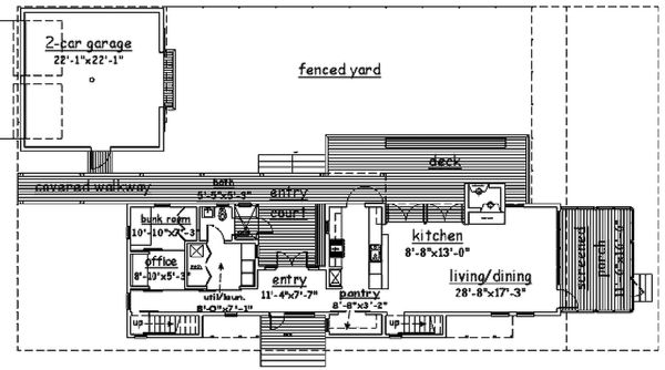 Beach Floor Plan - Main Floor Plan #433-1