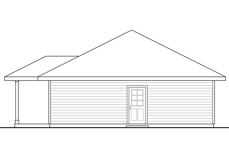 House Blueprint - Exterior - Other Elevation 1 for Traditional House Plan #124-995 - 1 bed, 1 bath