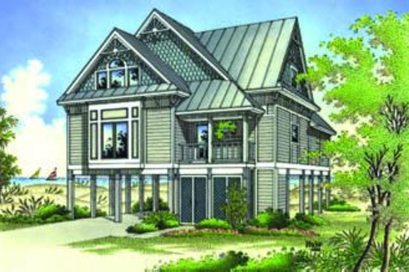 Dream House Plan - Beach Exterior - Front Elevation Plan #45-197