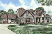 European Style House Plan - 5 Beds 3 Baths 2768 Sq/Ft Plan #17-2509 