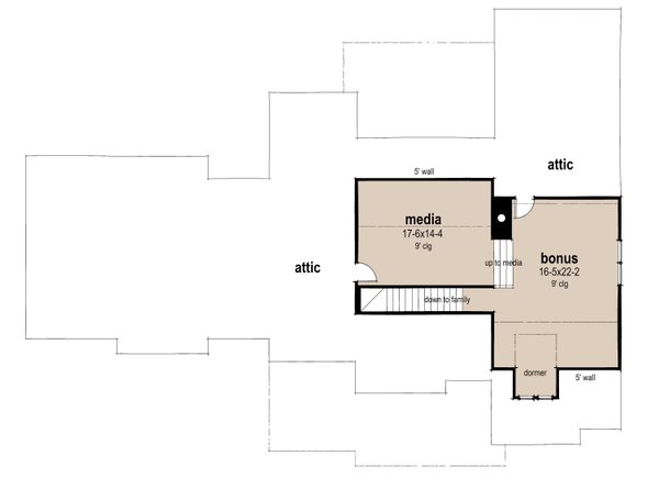 Cottage Floor Plan - Upper Floor Plan #120-289