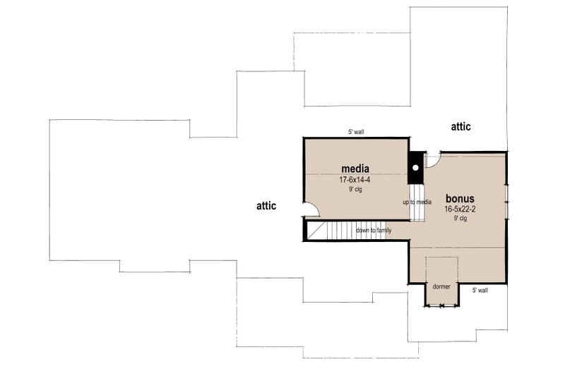 Home Plan - Floor Plan - Upper Floor for Cottage House Plan #120-289 - 3 bed, 2 bath