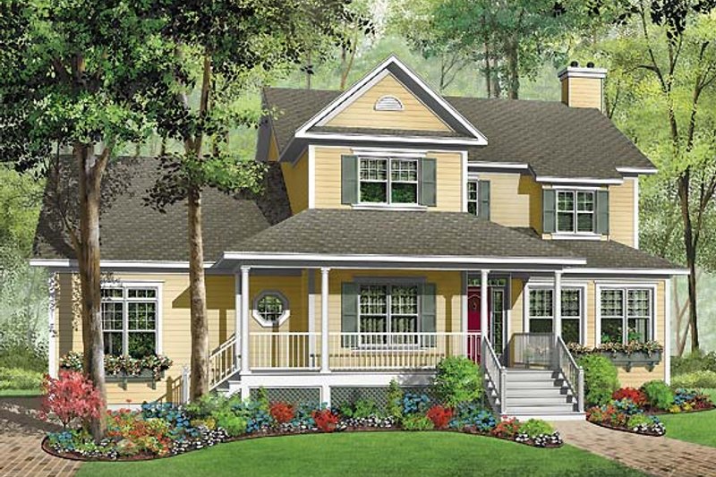 Dream House Plan - Traditional Exterior - Front Elevation Plan #23-378