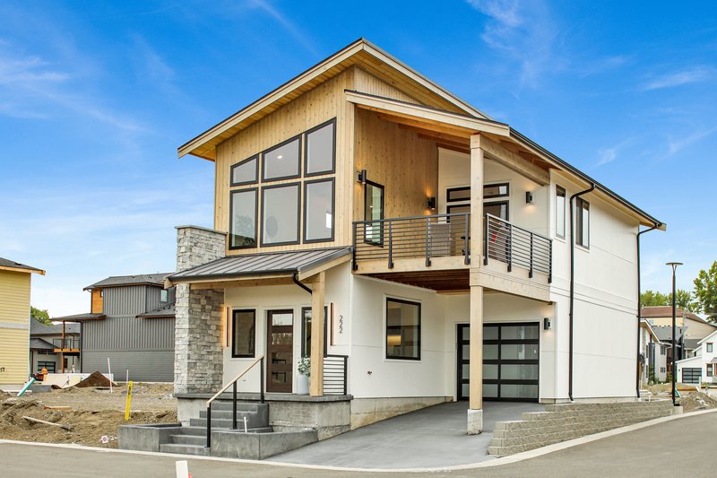 Home Plan - Exterior - Front Elevation 4 for Contemporary House Plan #1070-225 - 2 bed, 2.5 bath