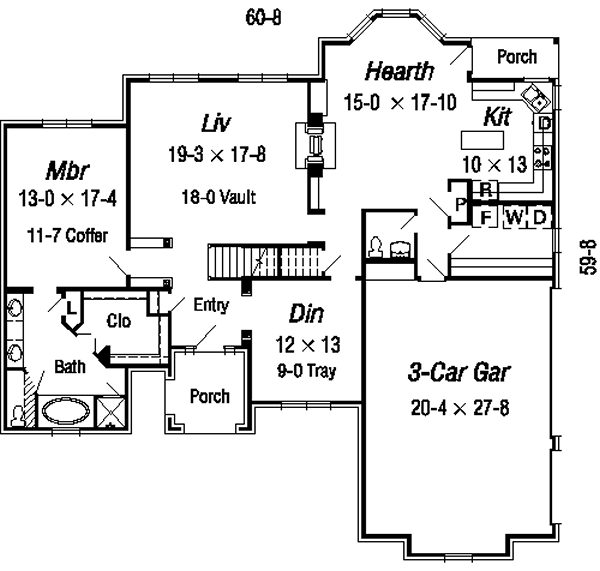 European Floor Plan - Main Floor Plan #329-268