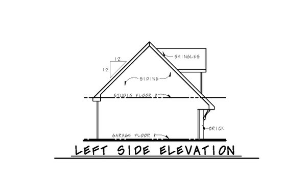 Exterior - Other Elevation for Traditional House Plan #20-2308, 1 bath
