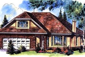 Traditional Exterior - Front Elevation Plan #18-190