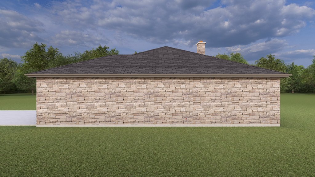 Exterior - Other Elevation 1 for Traditional House Plan #1127-13 - 3 bed, 2 bath