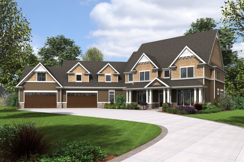Dream House Plan - Craftsman Exterior - Front Elevation Plan #48-702