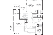 Craftsman Style House Plan - 3 Beds 2 Baths 1800 Sq/Ft Plan #48-414 