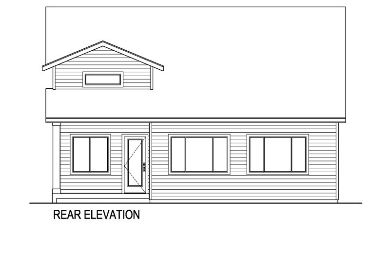 Home Plan - Exterior - Rear Elevation for Contemporary House Plan #569-54 - 4 bed, 3.5 bath