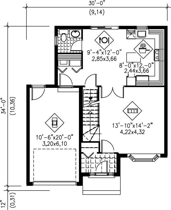 Traditional Floor Plan - Main Floor Plan #25-217