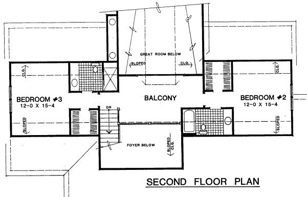 Traditional Floor Plan - Upper Floor Plan #322-112