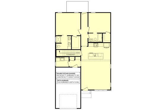 Floor Plan - Main Floor 1 for Traditional House Plan #430-385 - 2 bed, 2 bath