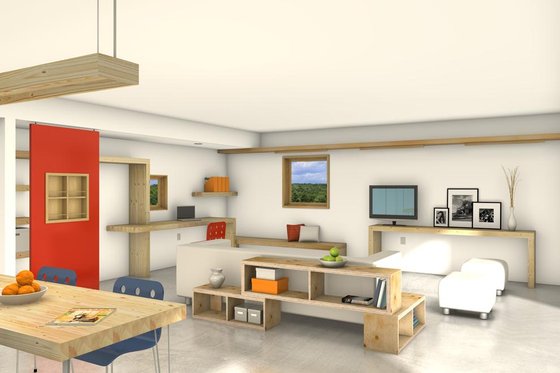 Photo 1 for Modern House Plan #497-27 - 2 bed, 1 bath