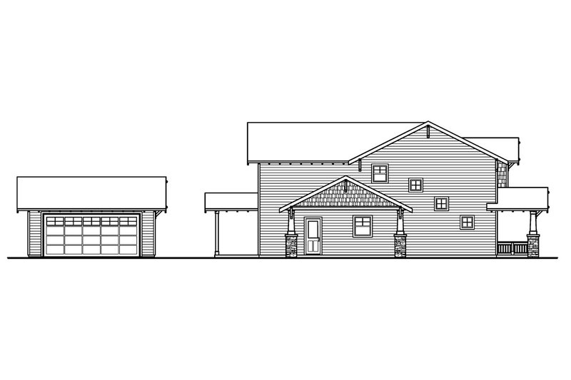 Home Plan - Exterior - Other Elevation for Craftsman House Plan #124-618 - 3 bed, 2.5 bath