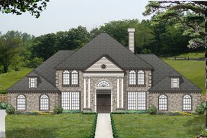 Colonial Exterior - Front Elevation Plan #84-433