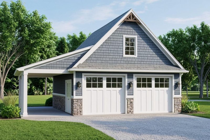 Architectural House Design - Exterior - Front Elevation 2 for Craftsman House Plan #1064-16, 0 bath