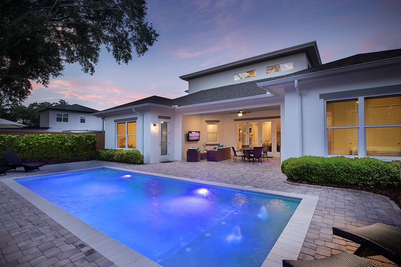 Architectural House Design - Exterior - Rear Elevation for Contemporary House Plan #938-92 - 4 bed, 4 bath