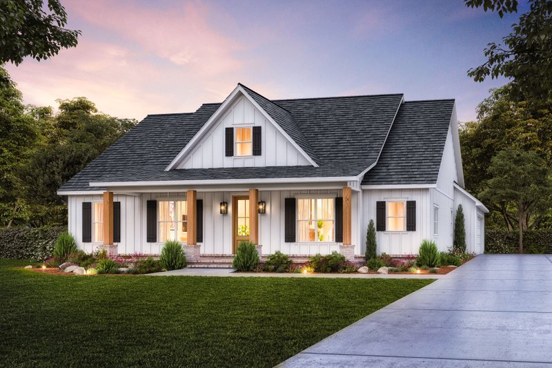 Dream House Plan - Farmhouse Exterior - Front Elevation Plan #1074-73