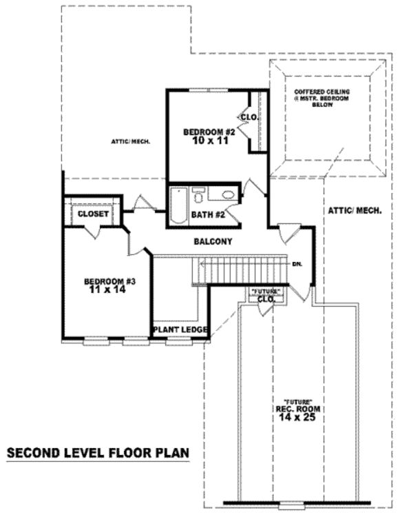 European Floor Plan - Upper Floor Plan #81-784