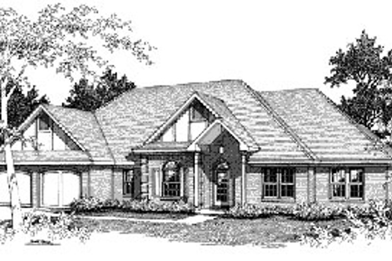House Blueprint - Traditional Exterior - Front Elevation Plan #14-107