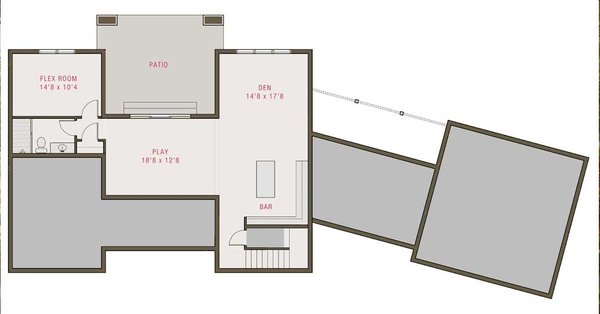 Architectural House Design - Traditional Floor Plan - Lower Floor Plan #461-109