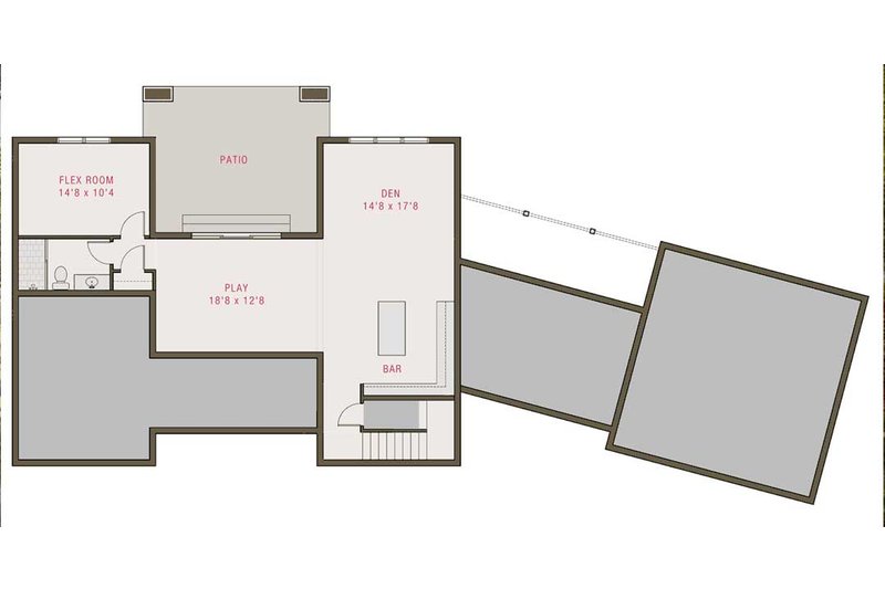 Dream House Plan - Floor Plan - Lower Floor for Traditional House Plan #461-109 - 4 bed, 4.5 bath