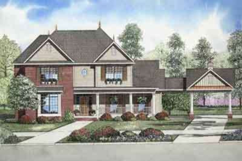 Architectural House Design - Southern Exterior - Front Elevation Plan #17-2191