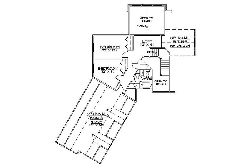 Dream House Plan - Floor Plan - Upper Floor for Country House Plan #5-367 - 5 bed, 4 bath