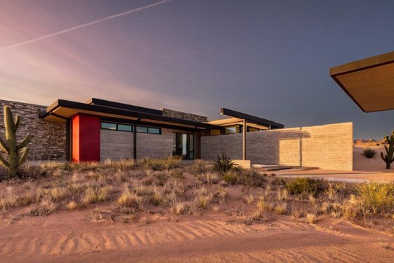 Exterior - Front Elevation for Modern House Plan #498-7 - 2 bed, 2 bath