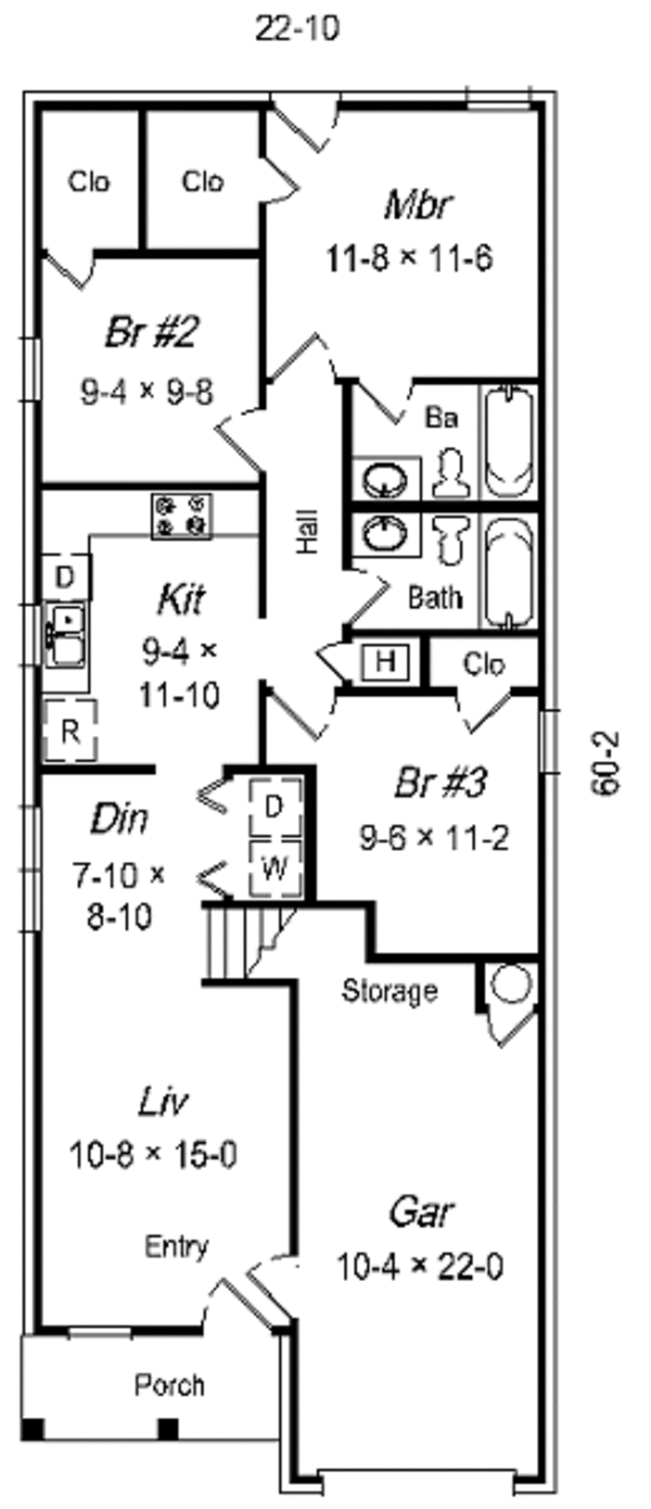 Cottage Floor Plan - Main Floor Plan #329-165