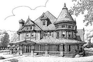 Victorian Exterior - Front Elevation Plan #410-117