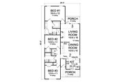 Cottage Style House Plan - 3 Beds 2 Baths 1433 Sq/Ft Plan #513-2078 