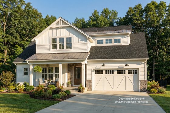 Exterior - Front Elevation for Farmhouse House Plan #51-1363 - 4 bed, 3.5 bath