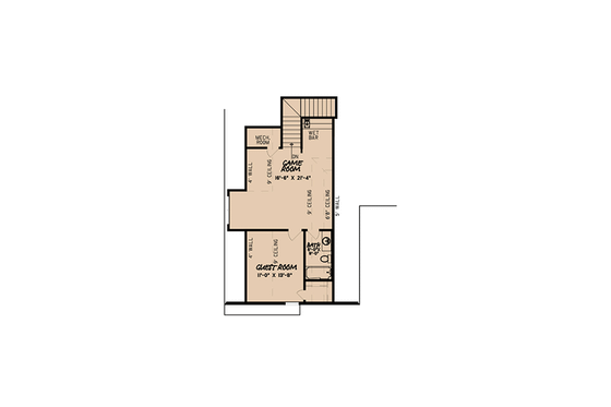 Floor Plan - Upper Floor for European House Plan #923-87 - 6 bed, 6.5 bath