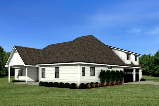 Exterior - Rear Elevation 3 for Craftsman House Plan #1084-4 - 3 bed, 2.5 bath