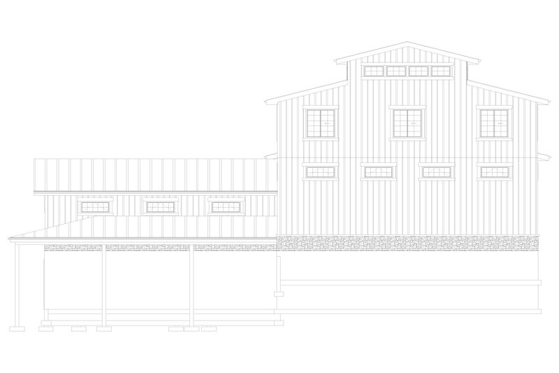 House Plan Design - Exterior - Rear Elevation 2 for Farmhouse House Plan #1060-80, 3 bath