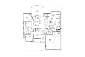 Floor Plan - Main Floor for Farmhouse House Plan #1094-30 - 4 bed, 3.5 bath