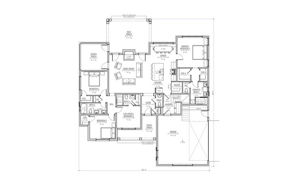 House Design - Farmhouse Floor Plan - Main Floor Plan #1094-30