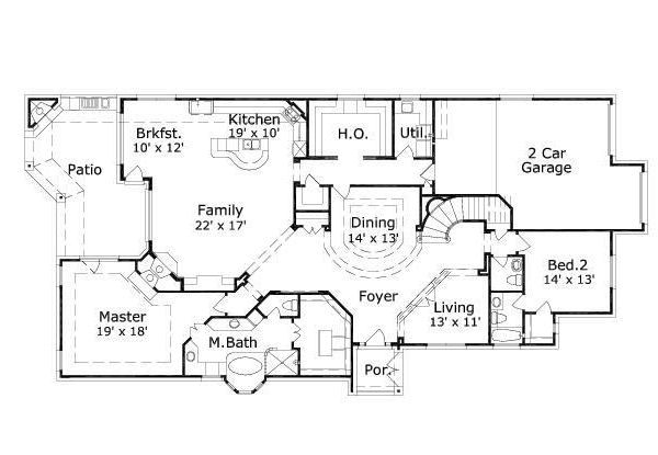 European Floor Plan - Main Floor Plan #411-515