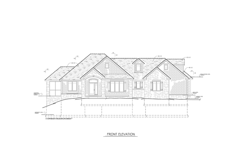 Architectural House Design - Exterior - Front Elevation 3 for Modern House Plan #1122-17 - 1 bed, 1.5 bath