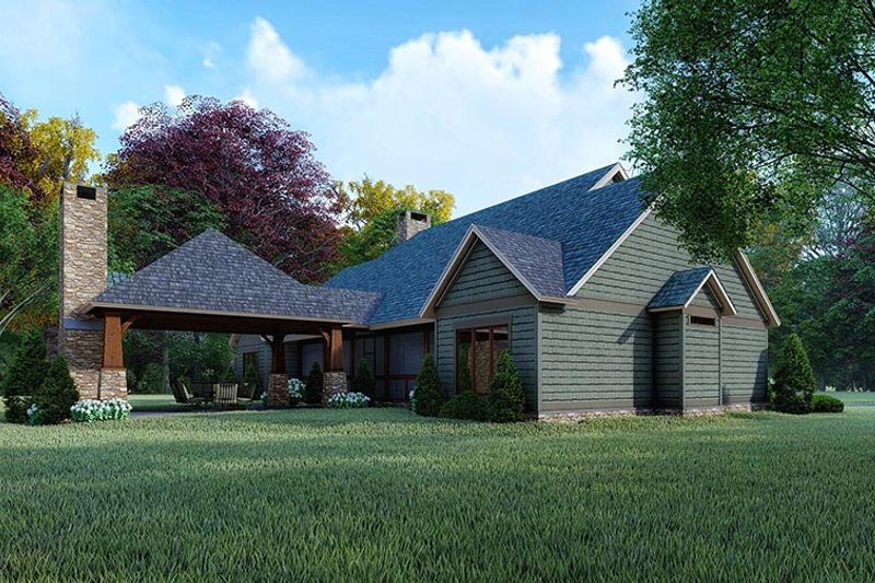 House Design - Exterior - Other Elevation for Farmhouse House Plan #923-161 - 3 bed, 2 bath