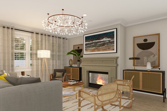 Interior - Family Room 1 for Traditional House Plan #1060-172 - 3 bed, 2 bath