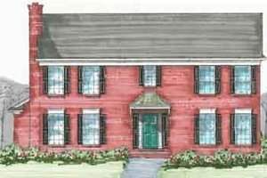 Colonial Exterior - Front Elevation Plan #136-106
