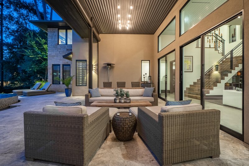 House Blueprint - Exterior - Outdoor Living 1 for Prairie House Plan #935-23 - 3 bed, 3.5 bath