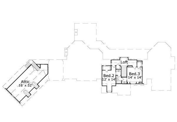 European Floor Plan - Upper Floor Plan #411-570