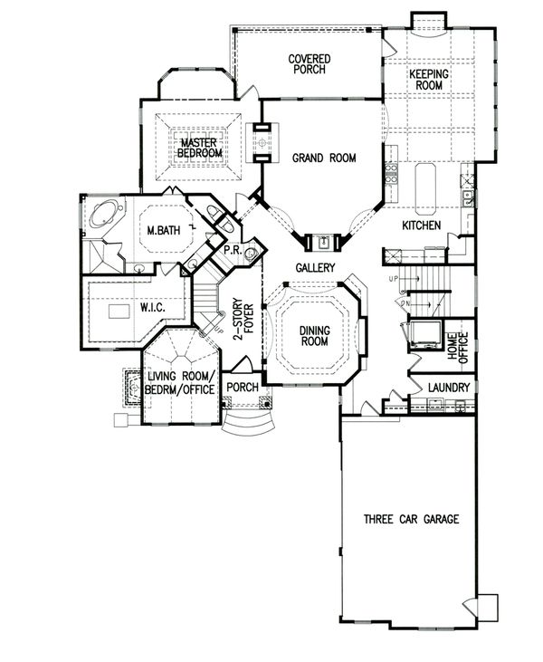 Home Plan - Traditional Floor Plan - Main Floor Plan #54-410