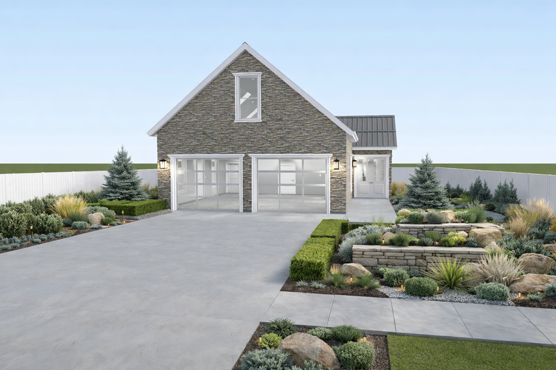 House Blueprint - Exterior - Front Elevation 3 for Traditional House Plan #1060-484, 1.5 bath