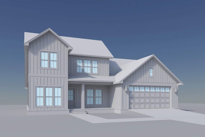 Dream House Plan - Exterior - Front Elevation 10 for Farmhouse House Plan #430-437 - 4 bed, 2.5 bath